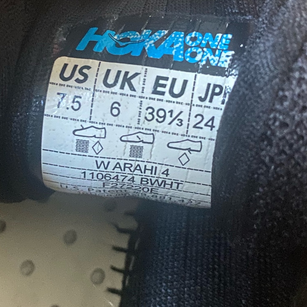 Hoka One One Ahai 4 Women’s Black Running Shoes 7.5 - Picture 6 of 6